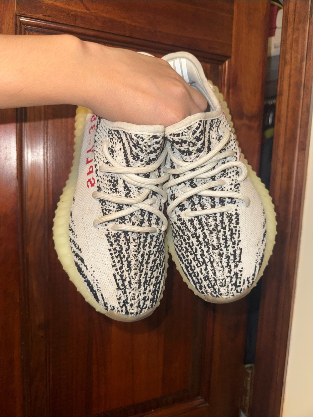 adidas Yeezy Boost 350 V2 Cream/Black with Red Script